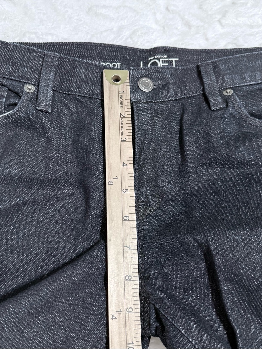 LOFT Dark Wash Denim Women's Boot Cut Jeans - Size 12 - NWOT - Picture 8 of 14
